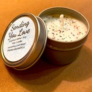 Scented Glitter Soy Wax Candle